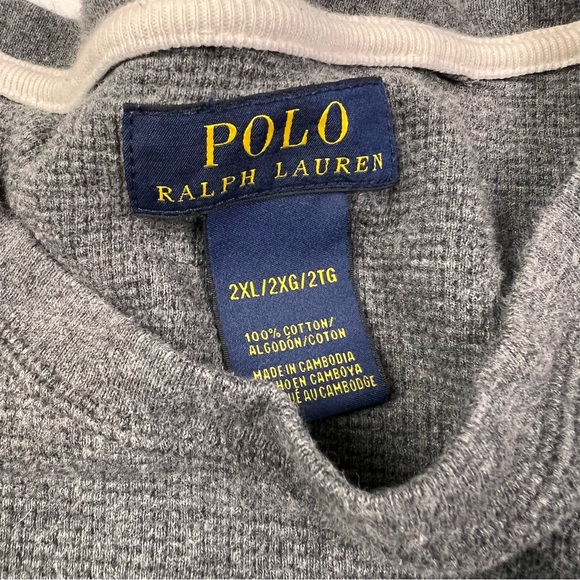 Polo Ralph Lauren Sweater Dark Gray Pullover Men's Size XXL  L040922 100% Cotton - Picture 3 of 4